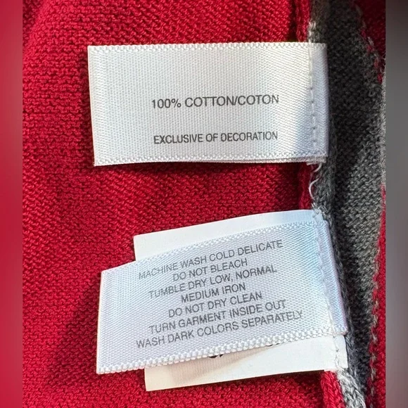 Vintage Cutter & Buck The Ohio State Red and Gray Argyle Crewneck Sweater - Picture 4 of 6